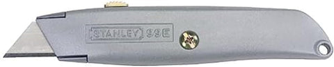 Stanley knife with gray handle designed for comfortable grip