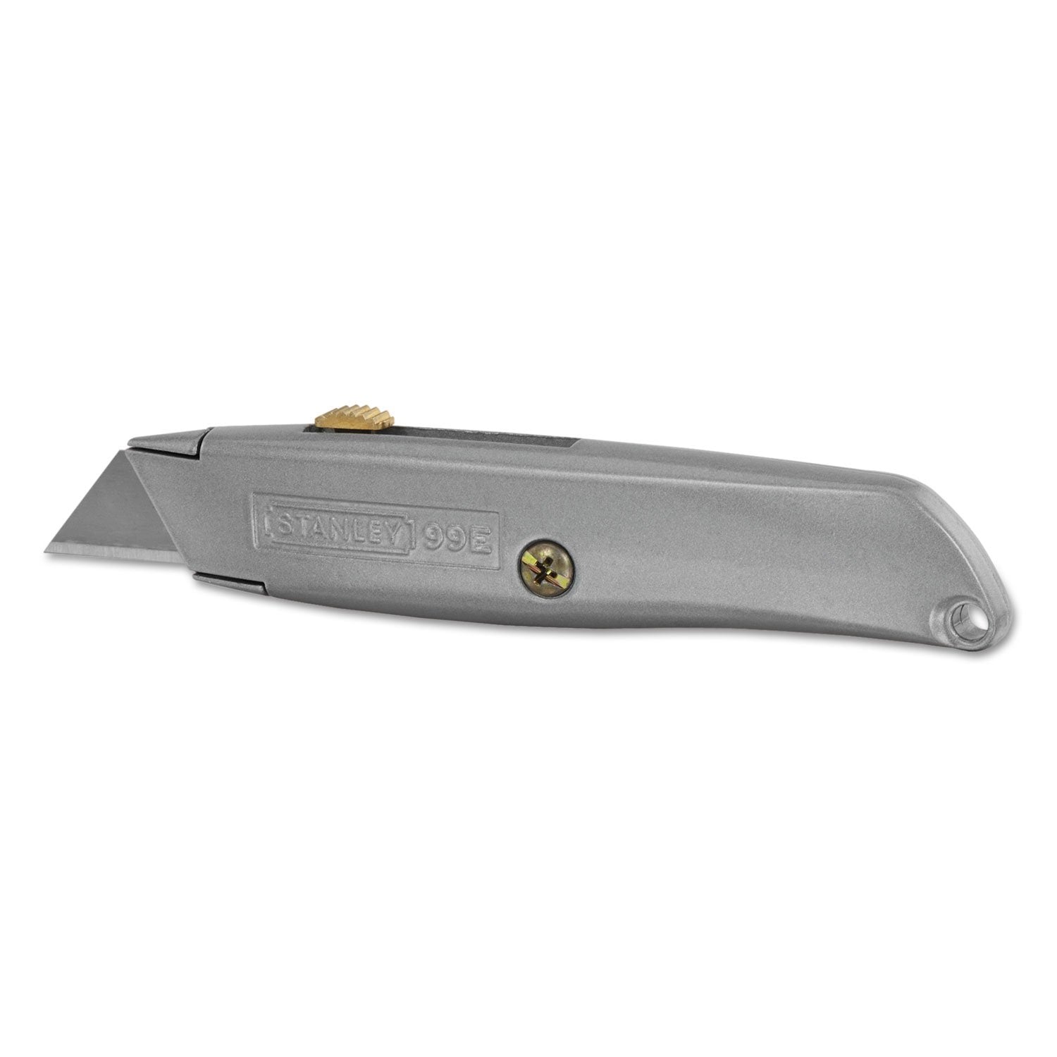 Interlocking nose of Stanley knife keeps blade secure during use