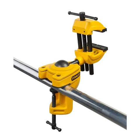 Removable rubber jaw covers protect delicate finishes while securing small parts.