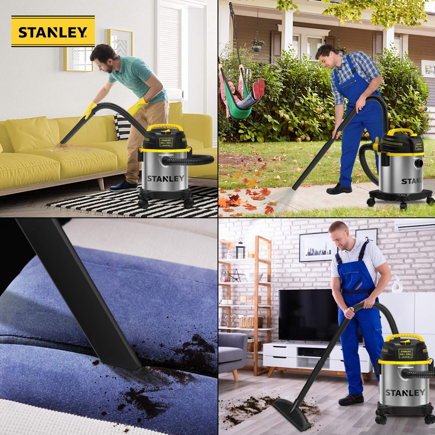 Stanley SL18136 compact design fits neatly in small cleanup spaces