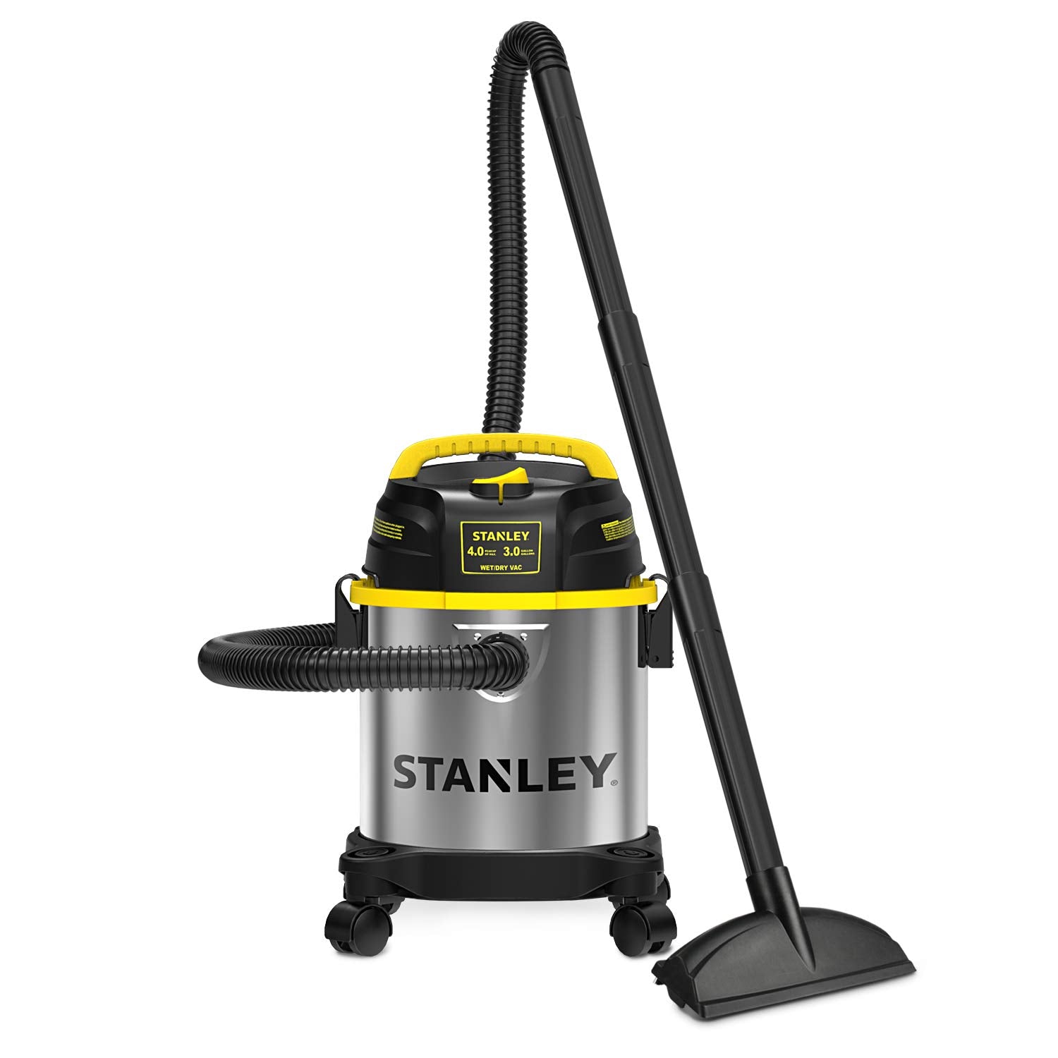 Stanley SL18136 front view showing compact stainless steel body for versatile cleanup
