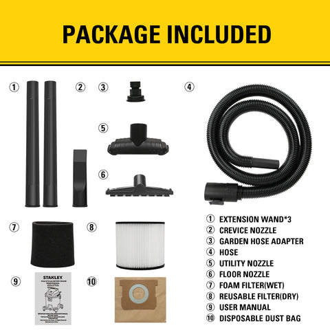 STANLEY SL18701P-10A ideal for garage or basement cleanup scenarios