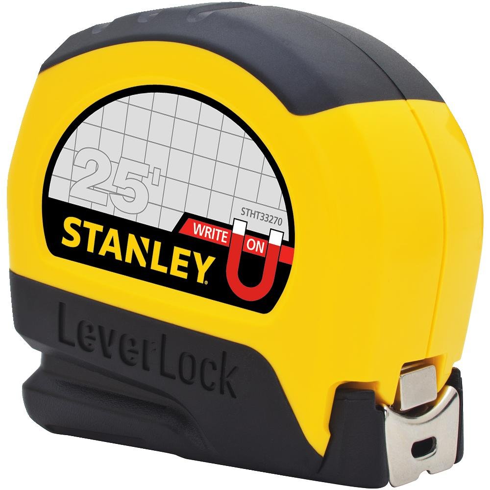 Stanley STHT33281L leverLock tape with fractional read enhances measurement accuracy.