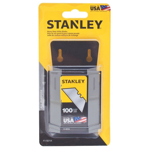 Stanley wall-mount blade dispenser keeps blades organized and within reach in the workshop.
