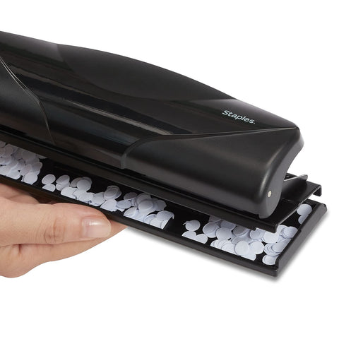 Staples 3-Hole desktop punch simplifies binder preparation for teams