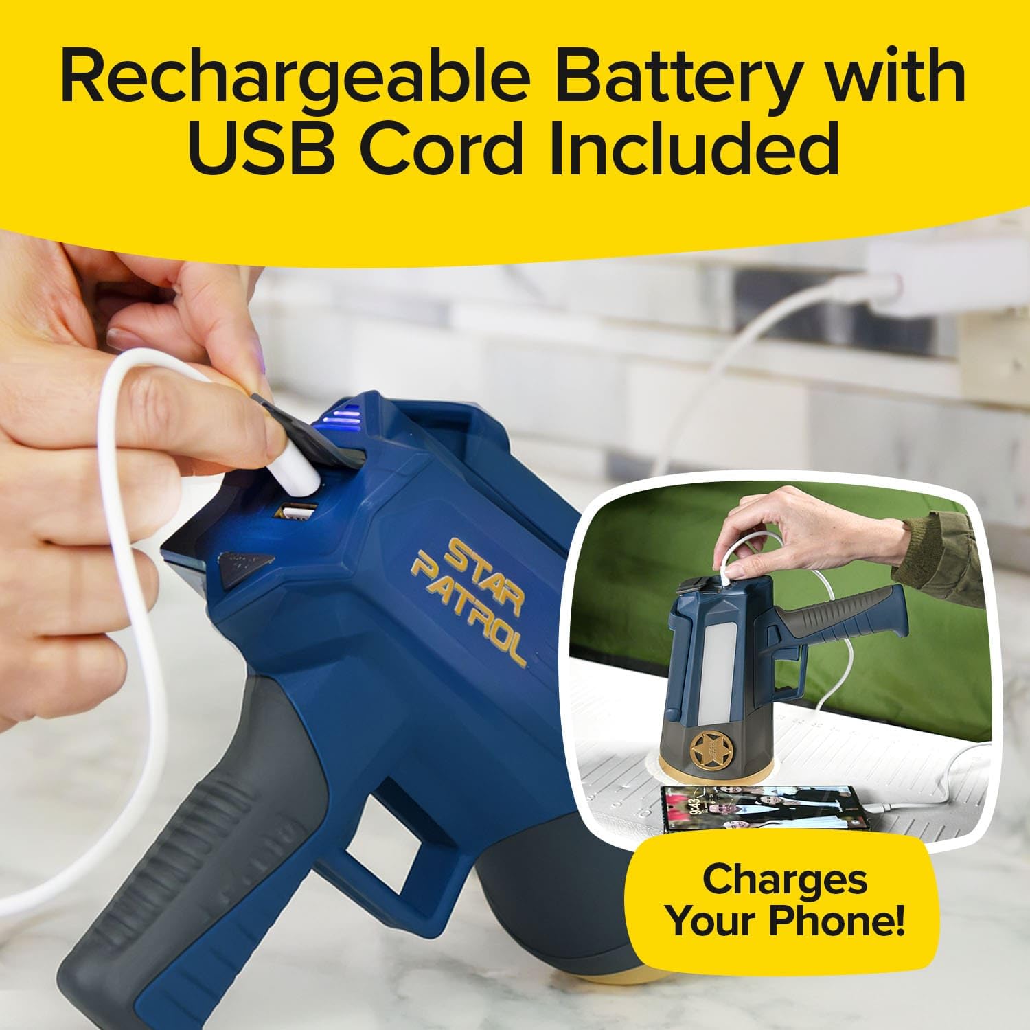 Star Patrol Mega-Bright Spotlight in emergency kit for preparedness.
