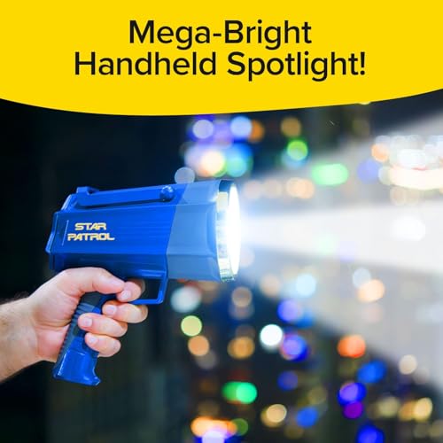 Star Patrol Mega-Bright Spotlight turbo button close-up for enhanced brightness.
