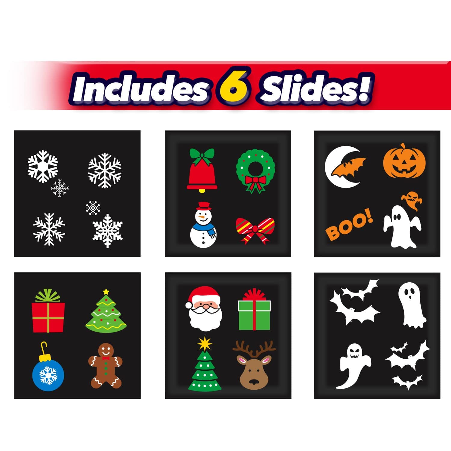 Star Shower Slide Show Halloween slides add spooky porch or window décor