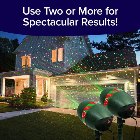 Star Shower Ultra 9 wide outdoor projection covers large areas.