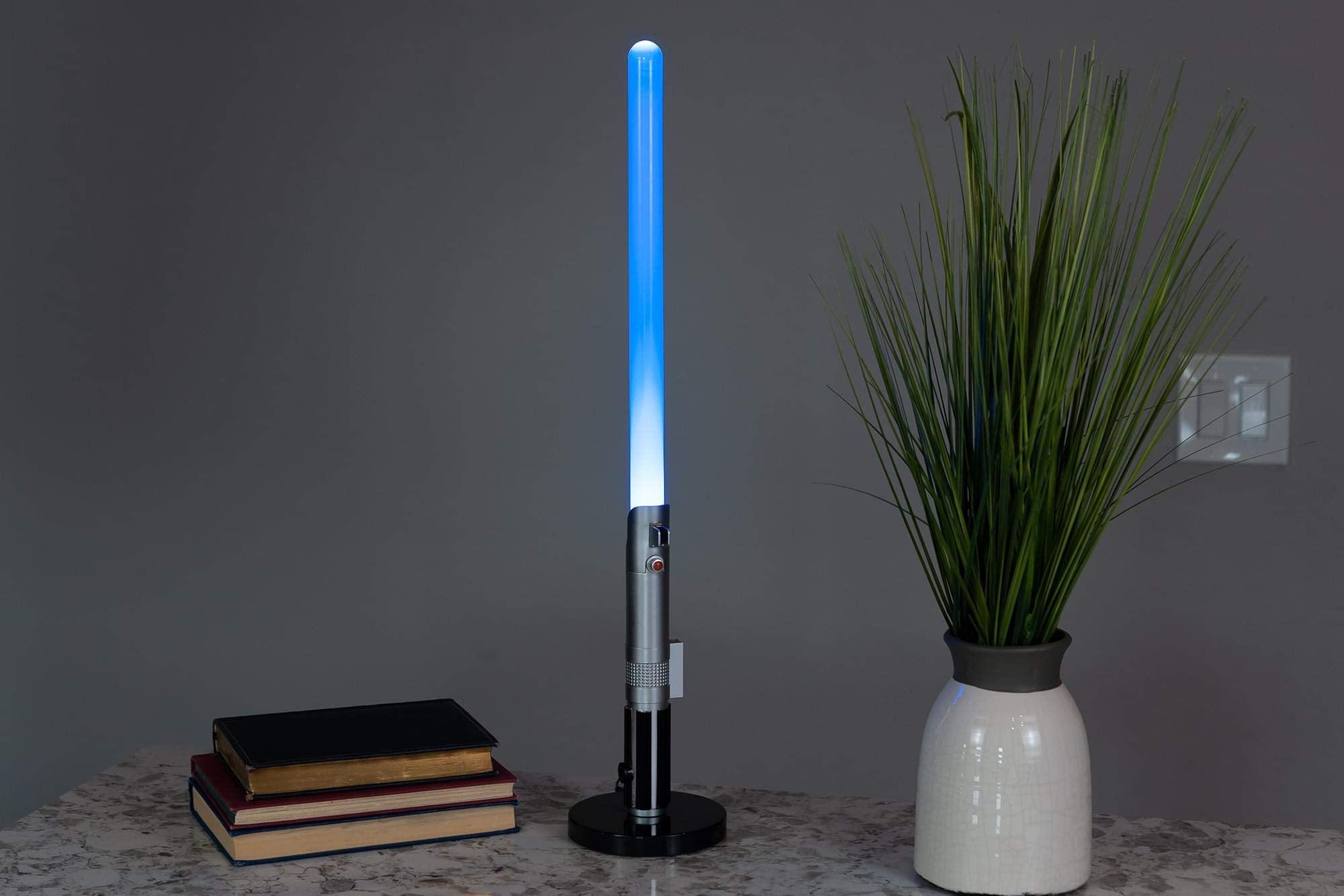 Star Wars Luke Skywalker Lightsaber LED lamp turned off on display