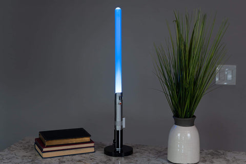 Star Wars Luke Skywalker Lightsaber LED lamp turned off on display