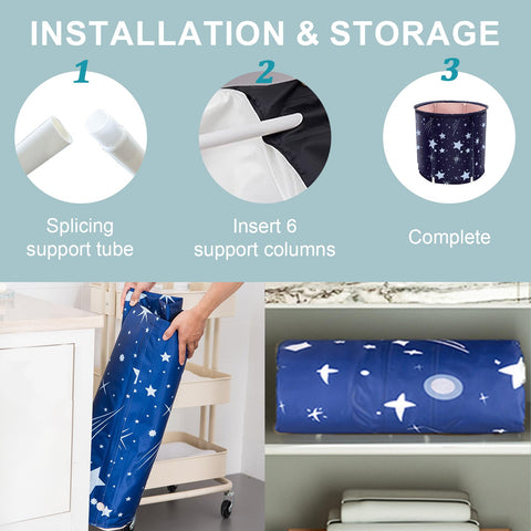 STARBRILLIANT Starry Sky B compact storage setup saves space.