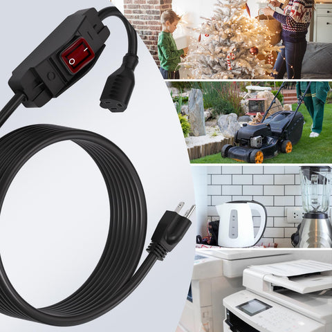 STARELO heavy-duty black outdoor cord suits lights and tools.