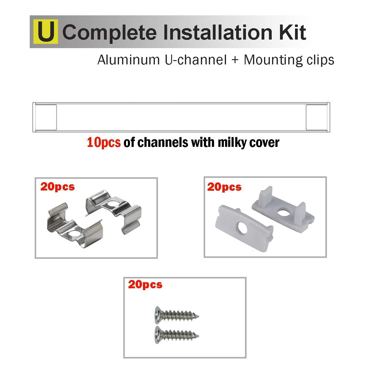 StarlandLed end caps for secure finishes on U-channel builds.