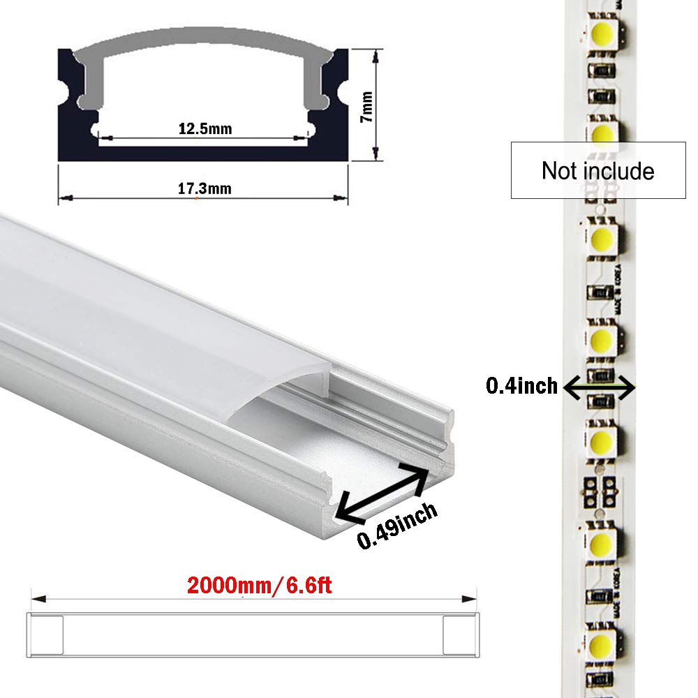 StarlandLed milky cover 2m provides diffuse, even light distribution.