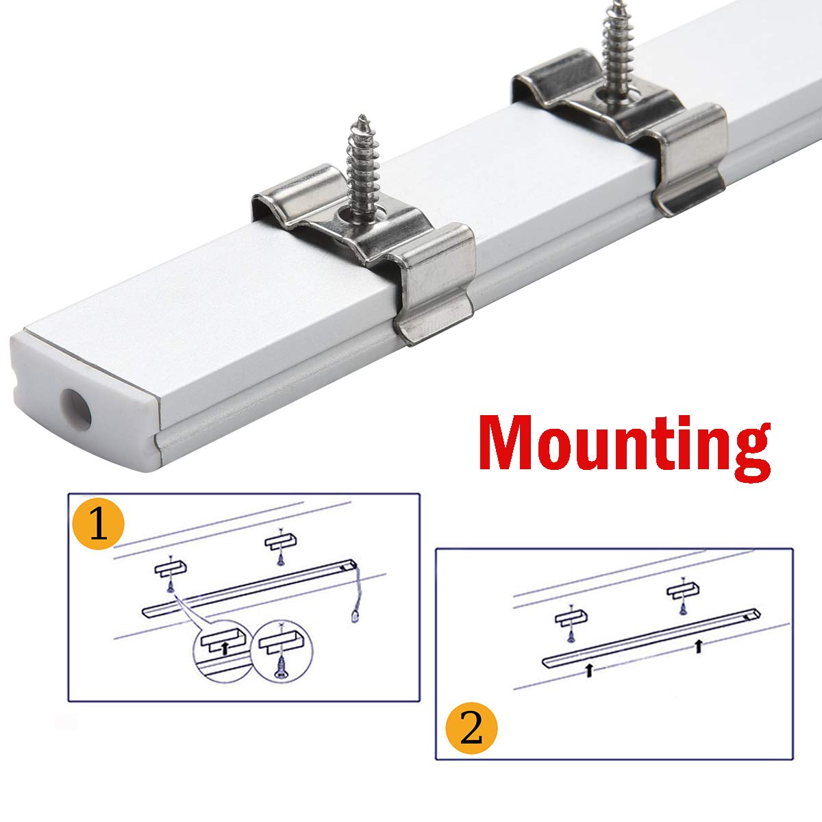 StarlandLed mounting clips simplify firm attachment to surfaces.
