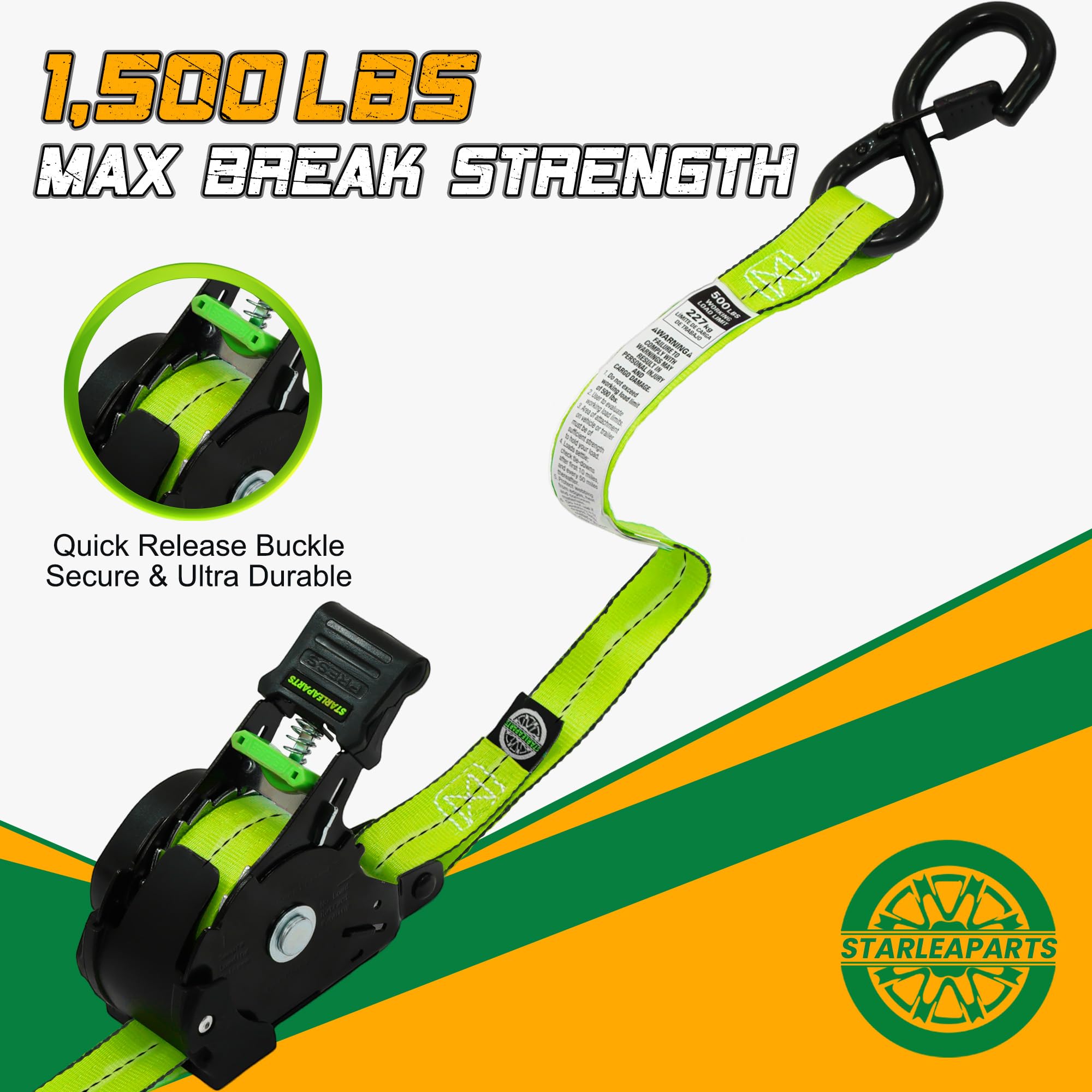 STARLEAPARTS S-hook with safety lock protects delicate surfaces during transport.