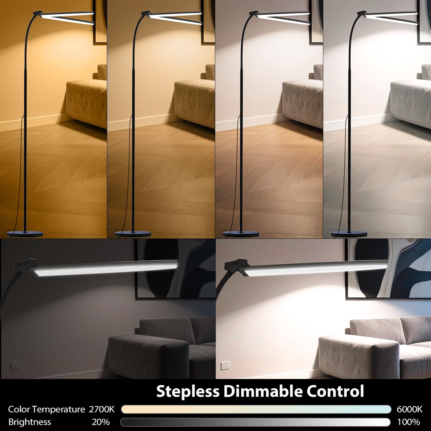 StarMoitic 24W color temperature range from warm to cool for versatile tasks.