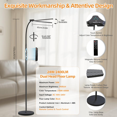 StarMoitic 24W heavy base ensures stability in busy work areas.