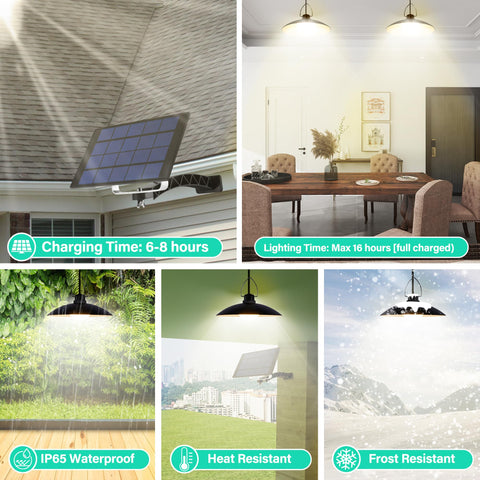 Starnoontek 3000-lumen brightness from four heads for indoor or outdoor lighting