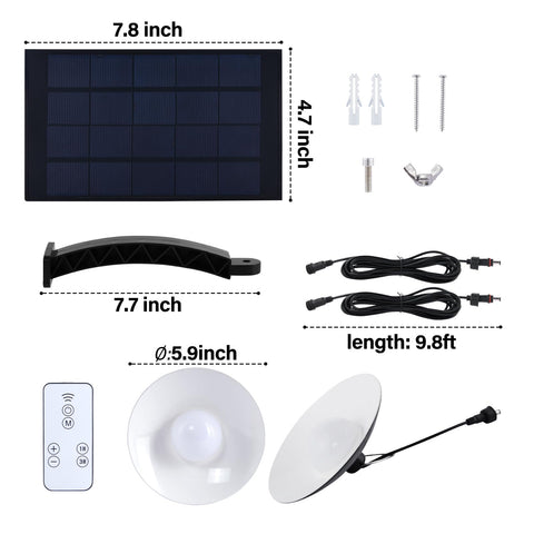 Starnoontek remote-controlled solar lamp with multiple modes for flexible use