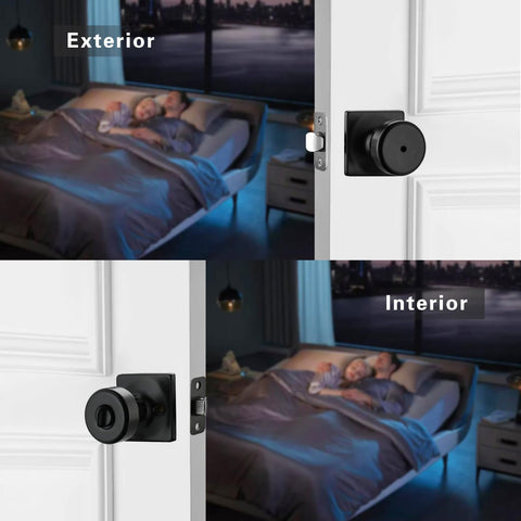 Starpy Pismo door knob with lock provides privacy for bedroom or bathroom doors