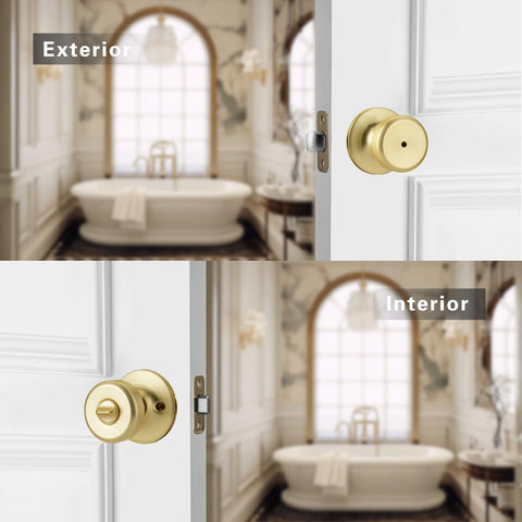 STARPTY privacy knob with inside turn button for bathrooms