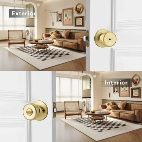 STARPTY round rosette door knob with contemporary interior style