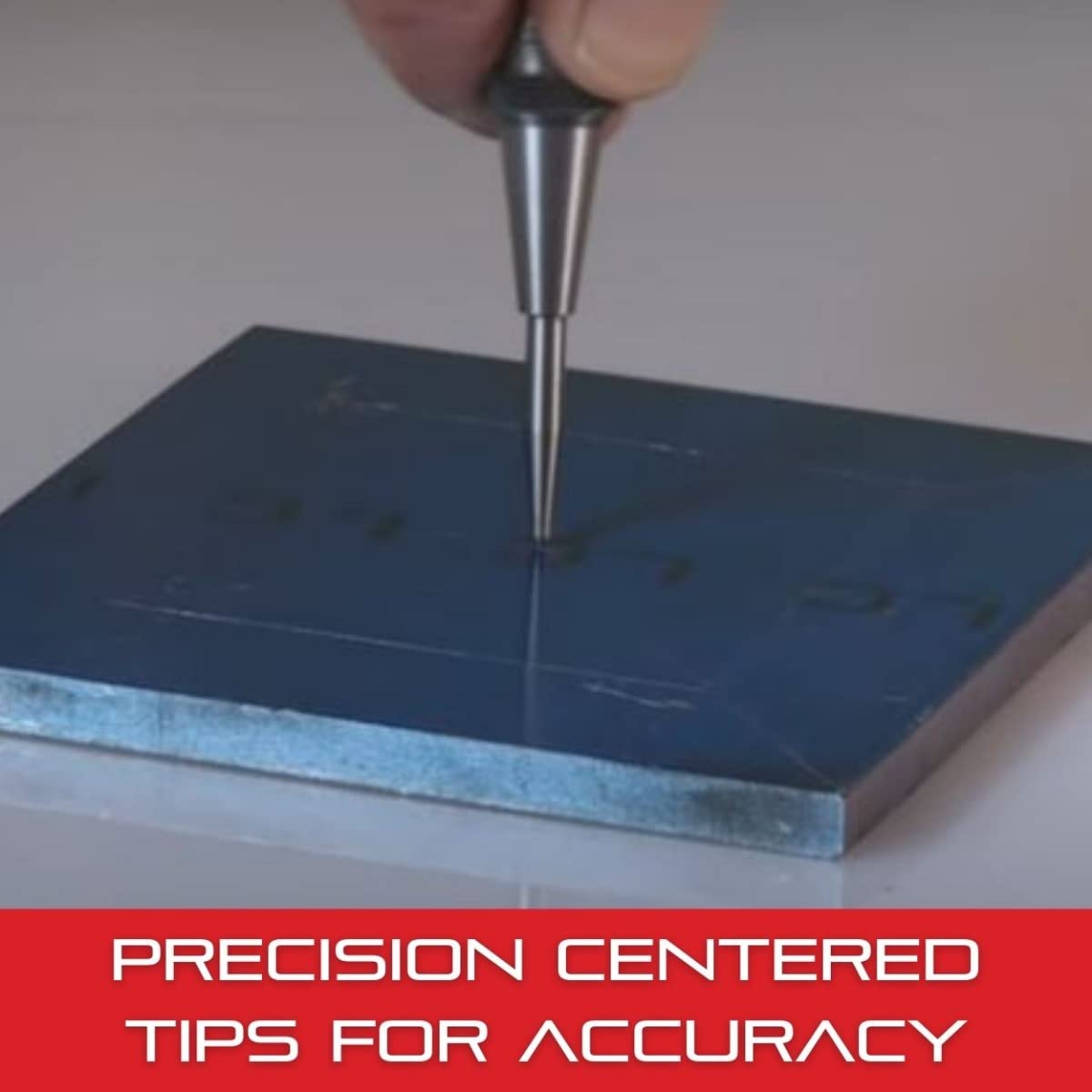 Starrett 117C one-eighth-inch point enables accurate indentations