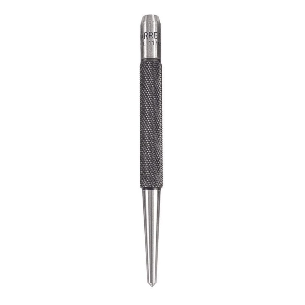 Starrett 117C center punch with round shank for stable indentations, ideal before drilling