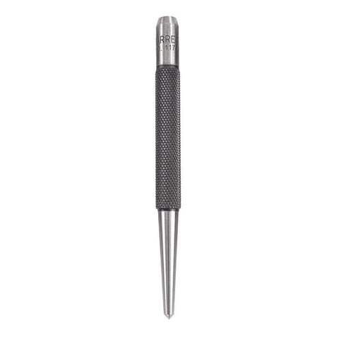 Starrett 117C center punch with round shank for stable indentations, ideal before drilling