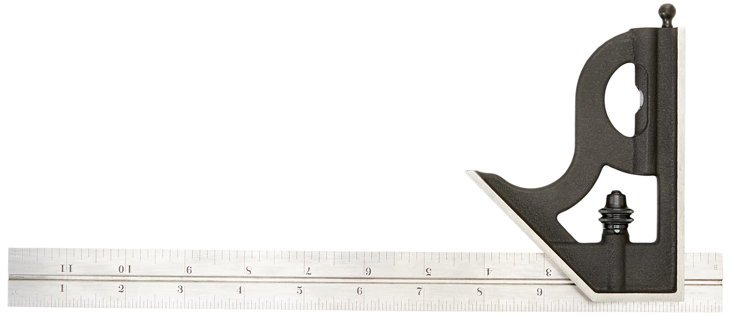 Starrett 11H-12-4R blade close-up shows precise 4R graduations for accurate readings.
