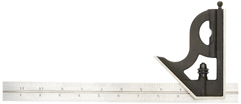 Starrett 11H-12-4R blade close-up shows precise 4R graduations for accurate readings.