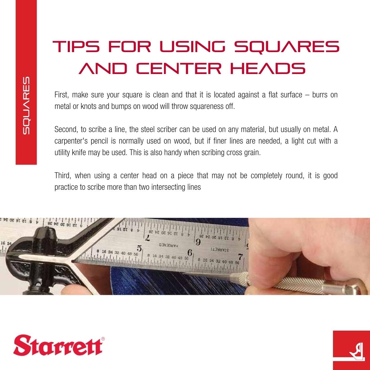 Starrett 11H-12-4R scriber attachment enables precise marking on workpieces.
