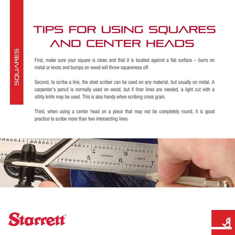 Starrett 11H-12-4R scriber attachment enables precise marking on workpieces.