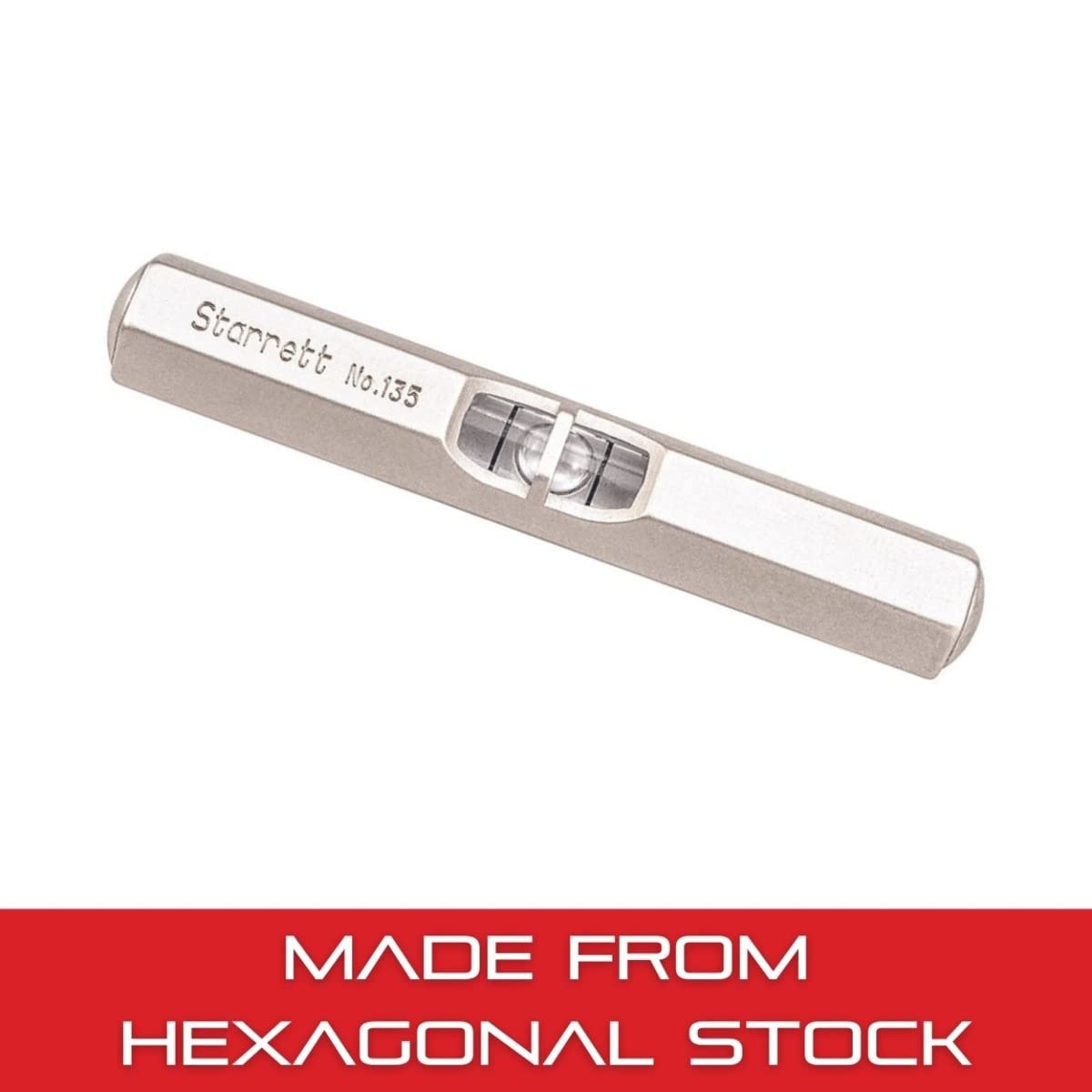Starrett 135A main vial pocket level with glass readouts for clear readings.