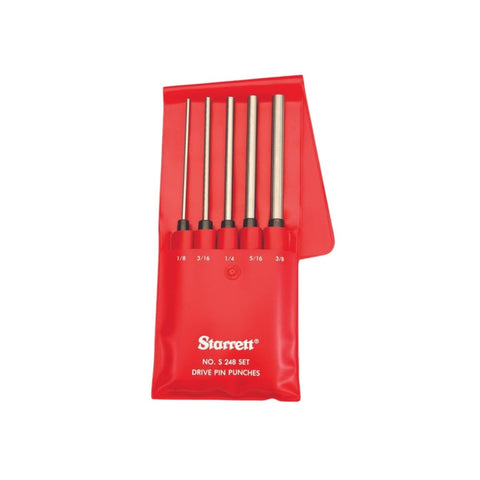 Starrett 248PC drive pin punches stored in a protective case.