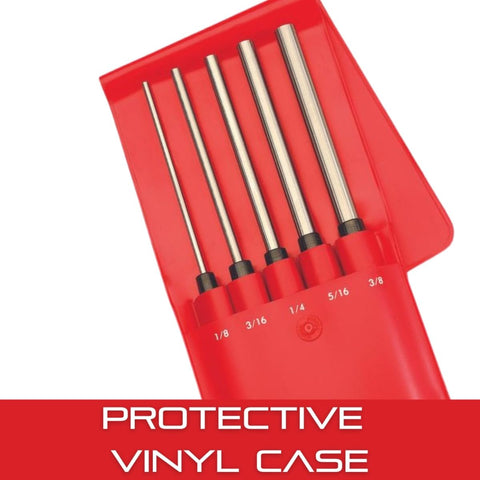 Hardened steel construction resists wear on Starrett punches.