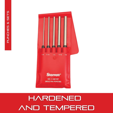 Starrett sizes 1/8 to 3/8 inch cover rivet tasks.