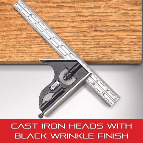 Starrett 4R graduation closeup highlights 8ths, 16ths, 32nds, and 64ths markings.