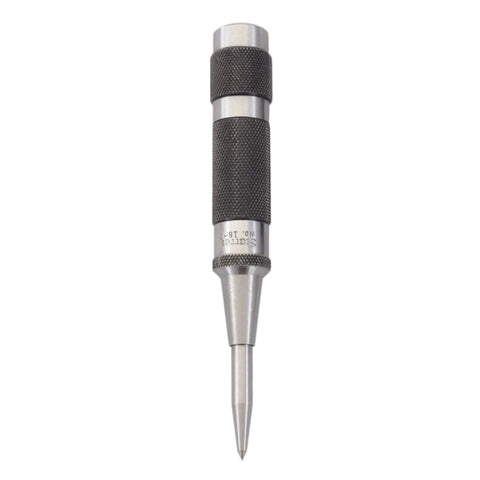 Starrett automatic center punch showing 5-1/4 inch length for precise drilling marks
