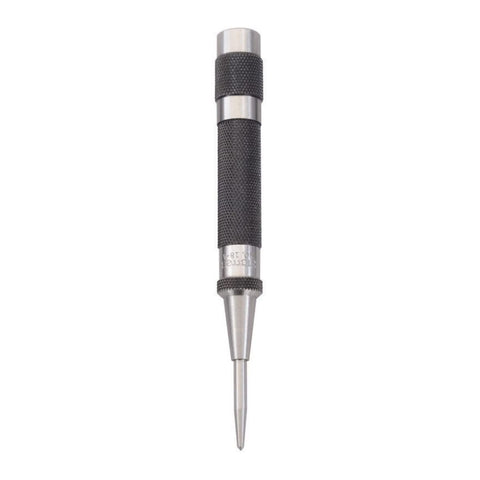 Starrett automatic center punch with knurled handle for precise, hands-free marking.