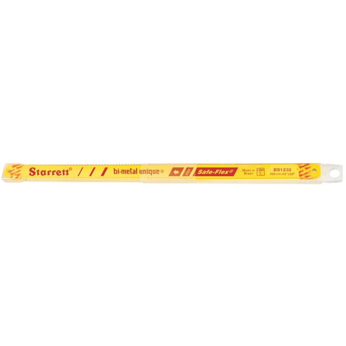 Starrett Bi-Metal Unique HSS Safe-Flex blade in 12 inches with enhanced tooth strength for durability