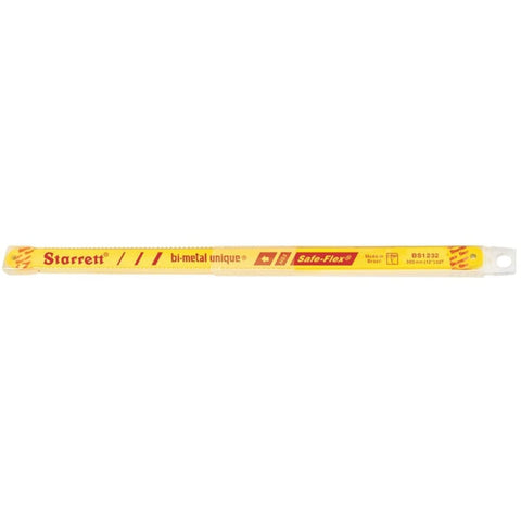 Starrett Bi-Metal Unique HSS Safe-Flex blade in 12 inches with enhanced tooth strength for durability