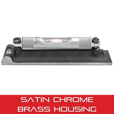 Starrett machinists level cast-iron base provides durable stability during tasks.