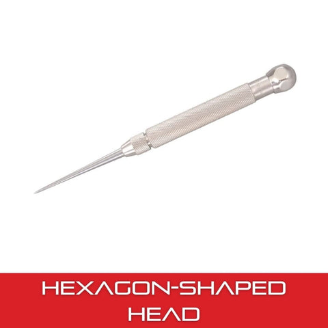 Starrett nickel-plated handle emphasizes durability and rust resistance.