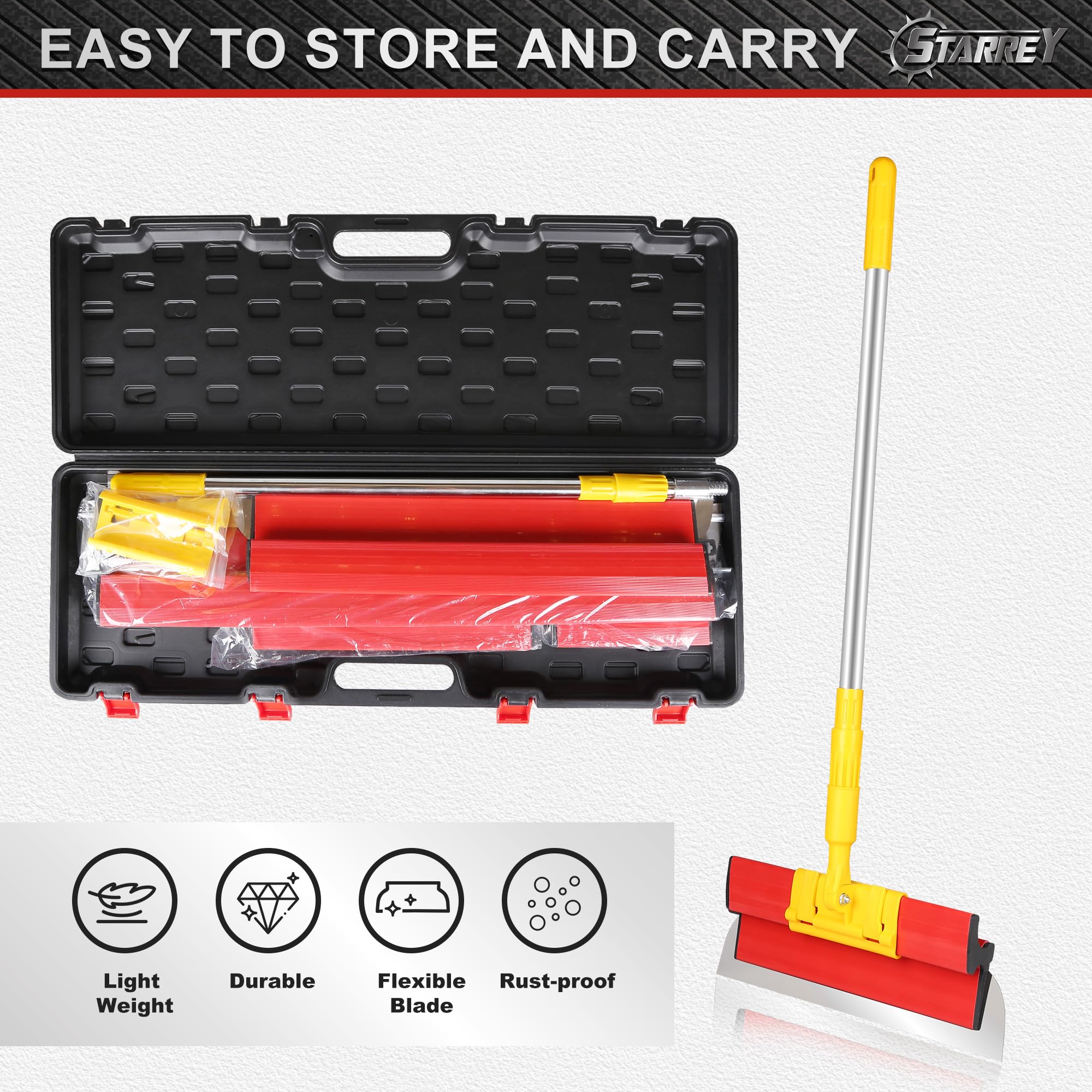 STARREY 30-48 inch extension handle provides stable reach and control