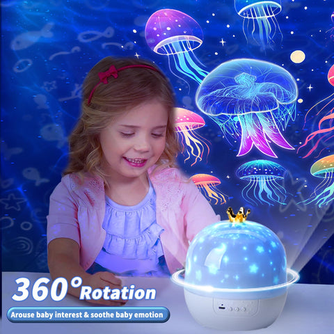 STARS LAMP 360-degree rotation features smooth movement across walls and ceiling.
