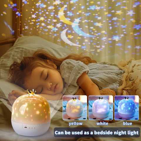 STARS LAMP jellyfish films create gentle, colorful scenes for nighttime comfort.