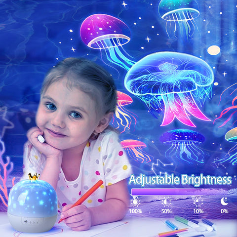 STARS LAMP kid-friendly night light brightens nurseries with safe, decorative projections.